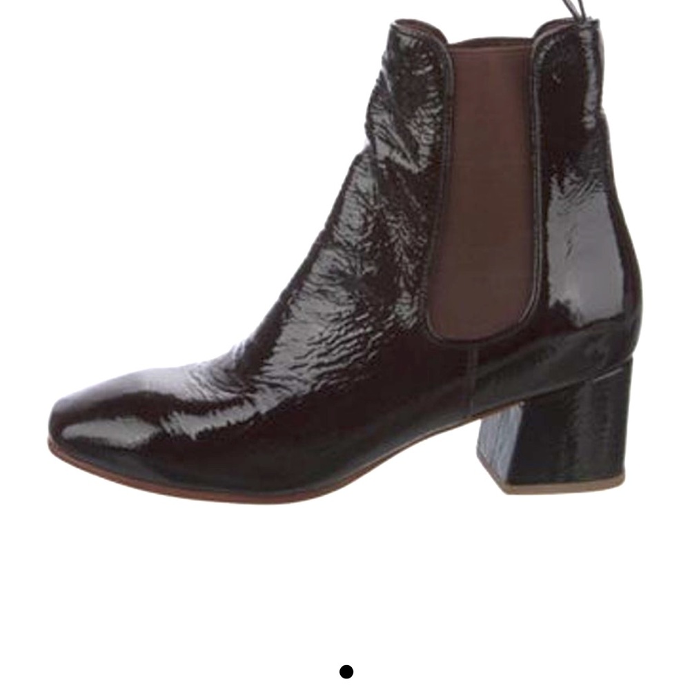 No. 6 ankle boot, espresso crinkle. Size 7.